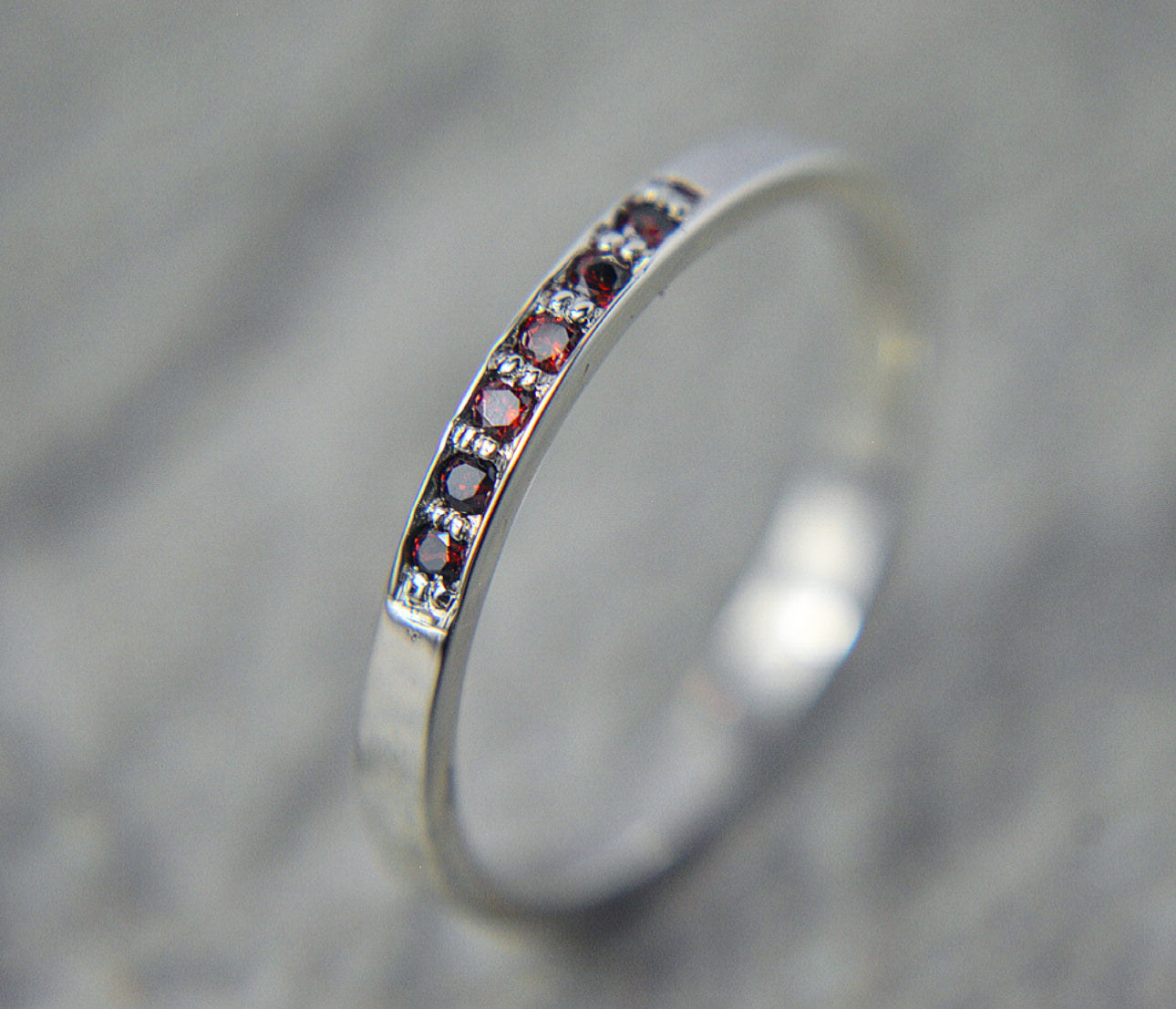 Sterling Silver Pavé Band.
