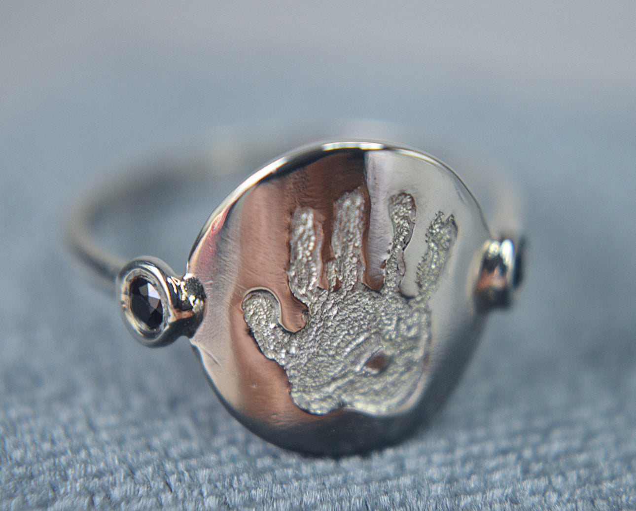 925 Sterling Silver Hand Painted Ring.