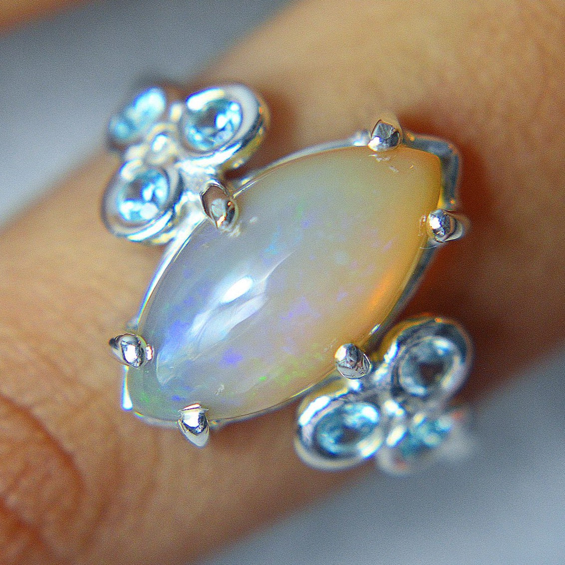 Opal and  Zircon, Statement Ring